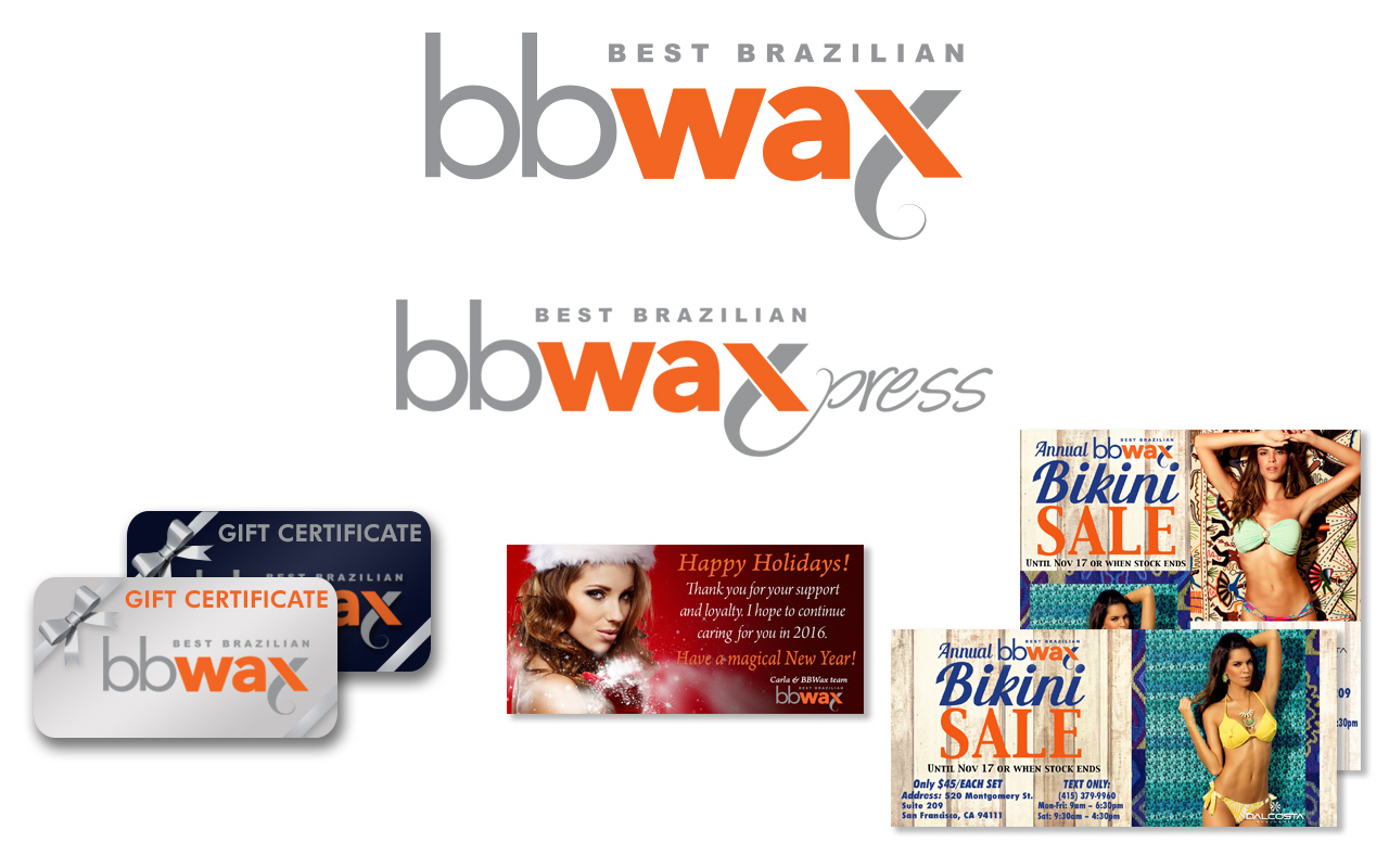 Branding and Print material for Best Brazilian Wax by Primagine Designs