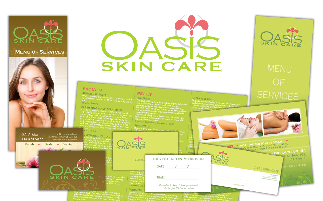 Print, Logo and Photography for Oasis Skin Care by Primagine Designs