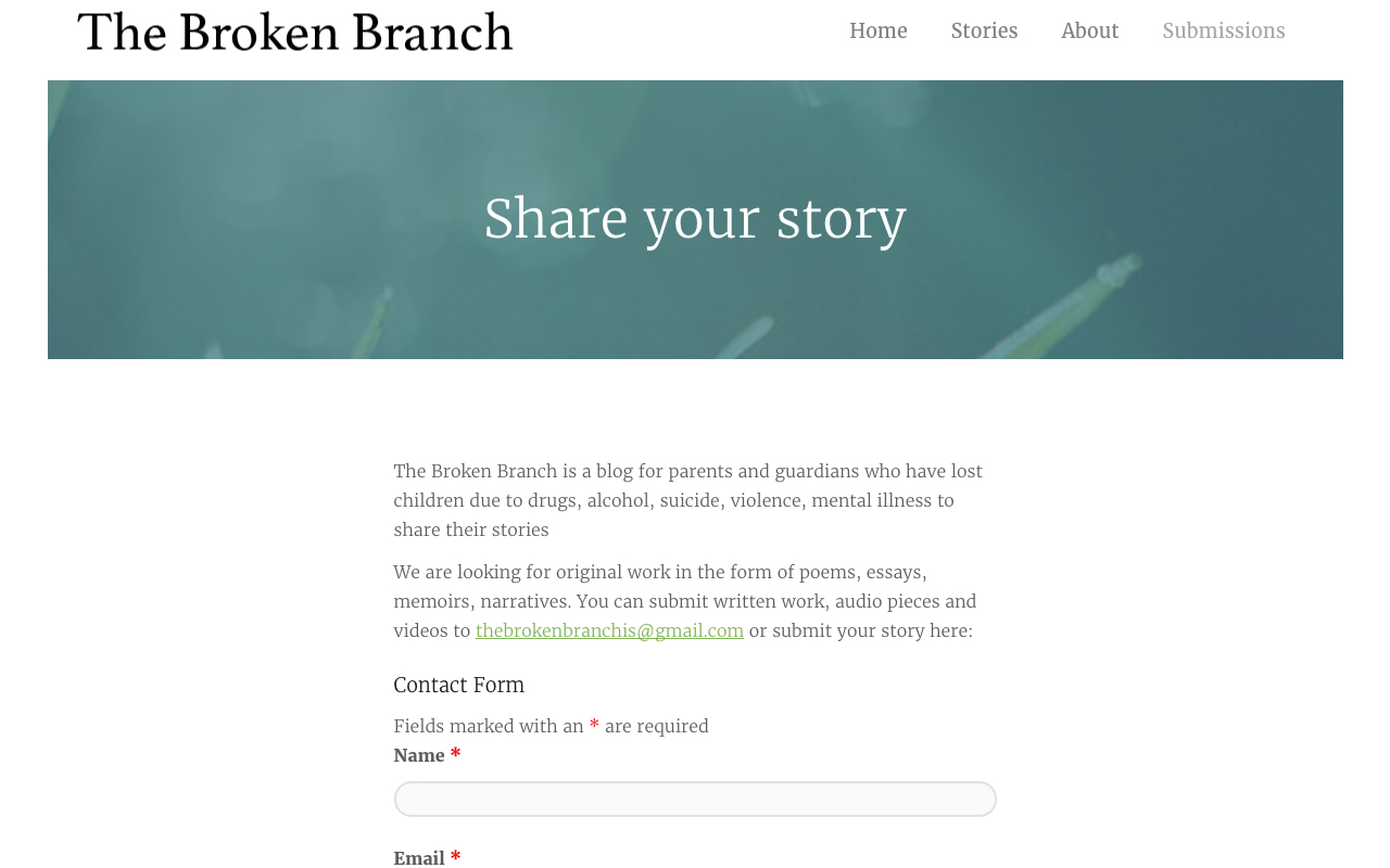 Website for The Broken Branch by Primagine Designs