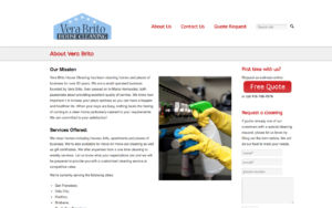 Website for Vera Brito House Cleaning by Primagine Designs